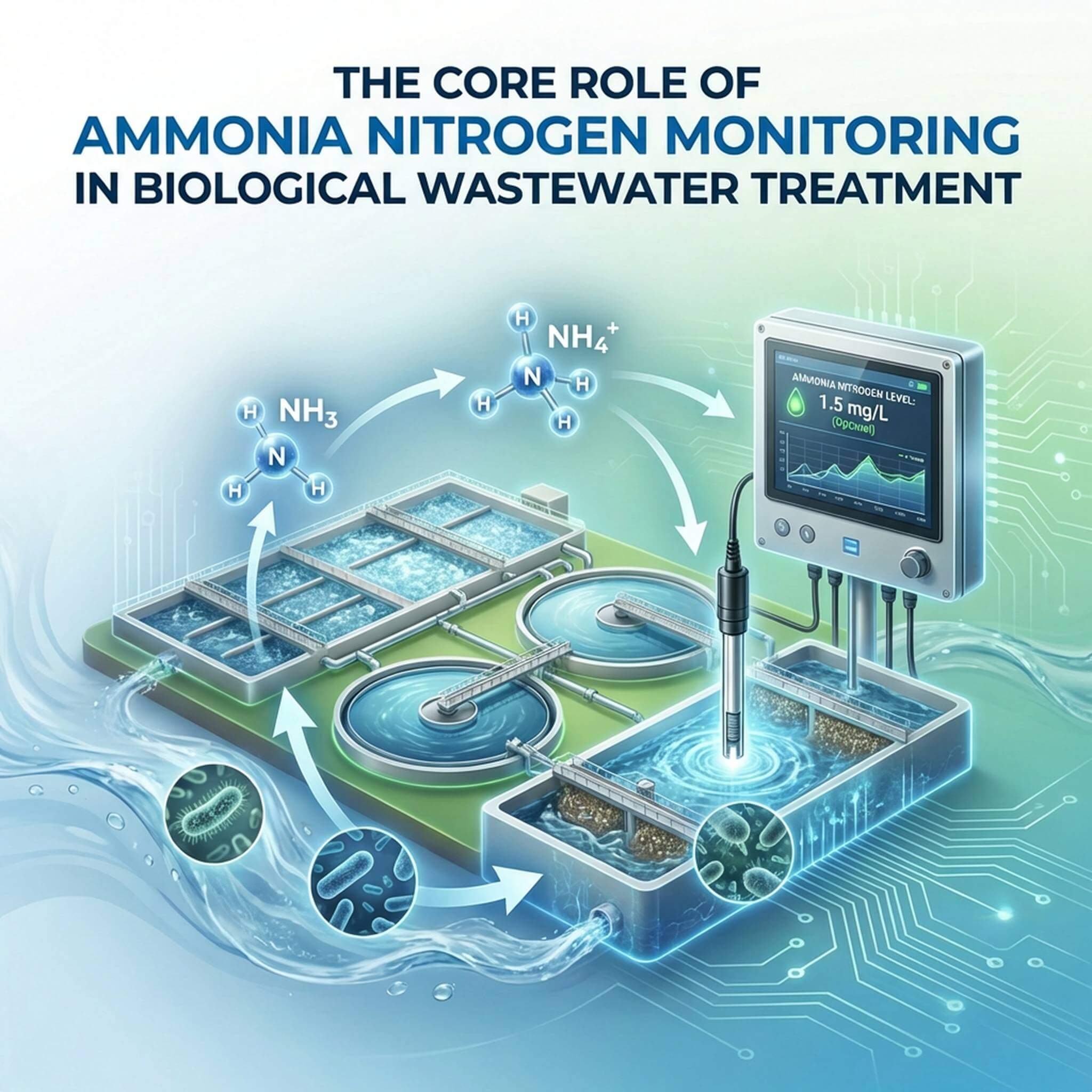 The Core Role of Ammonia Nitrogen Monitoring in Biological Wastewater Treatment