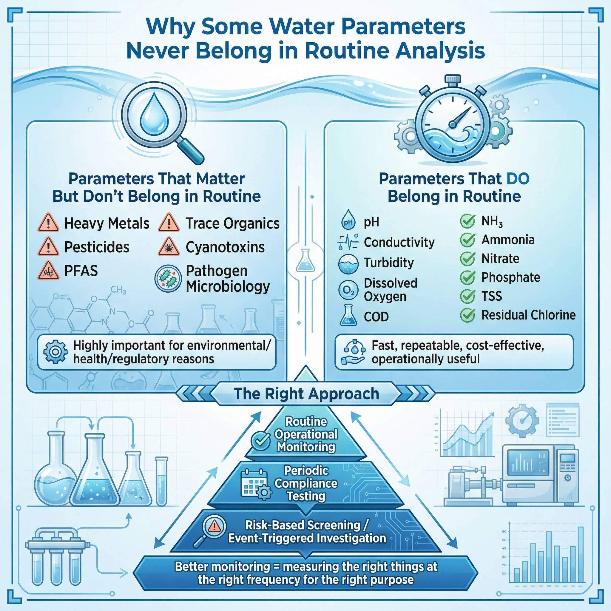 Why Some Water Parameters Never Belong in Routine Analysis — Even If They Matter