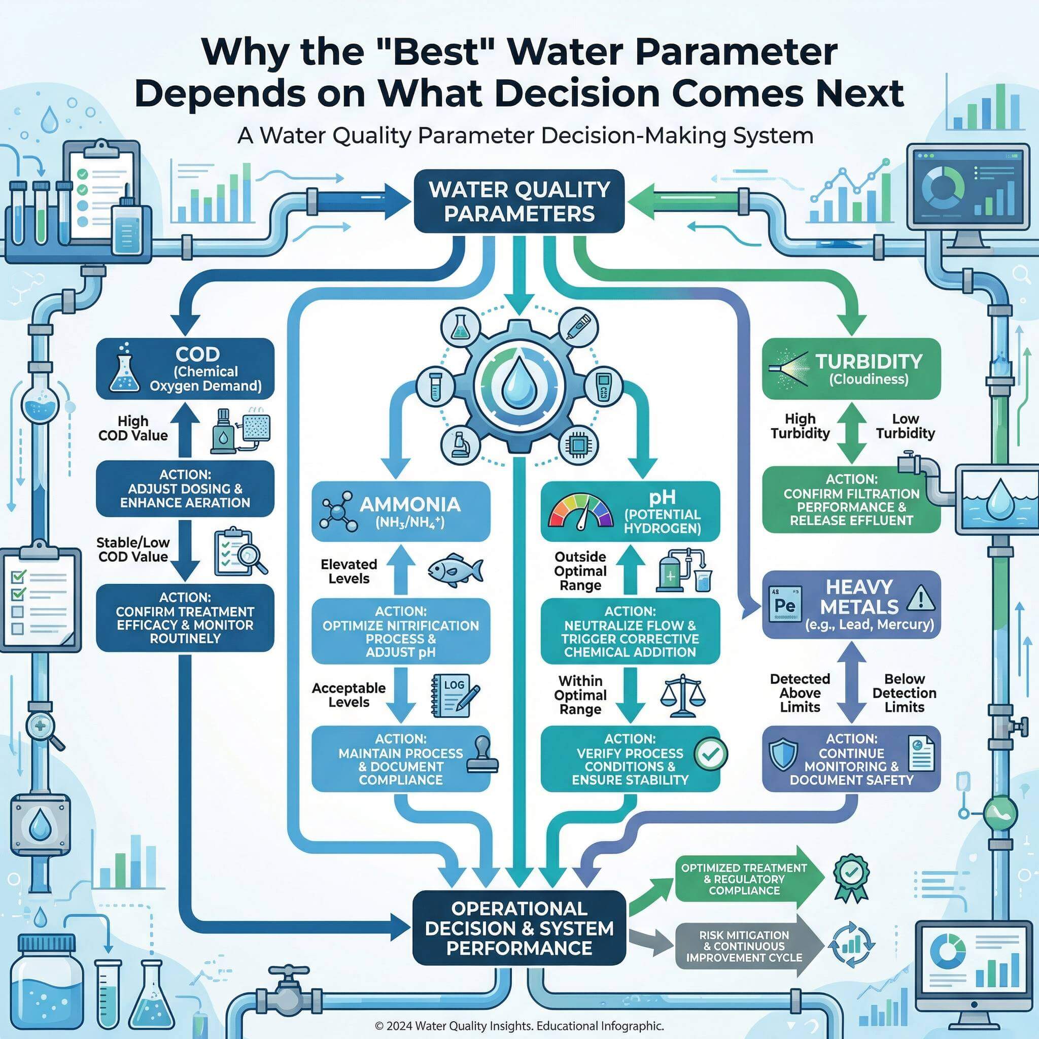 Why the “Best” Water Parameter Depends on What Decision Comes Next