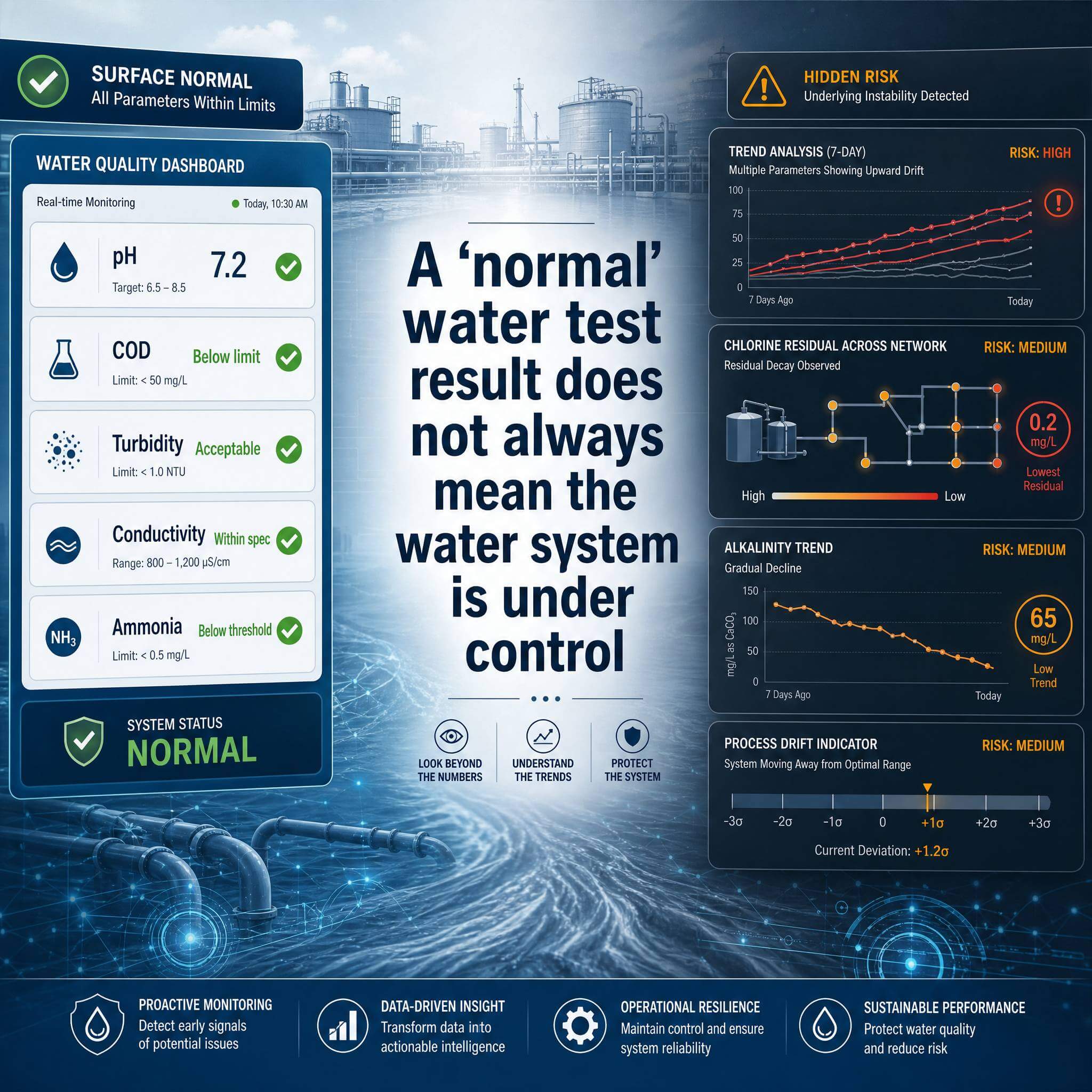 A “Normal” Water Test Result Does Not Always Mean the System Is Under Control