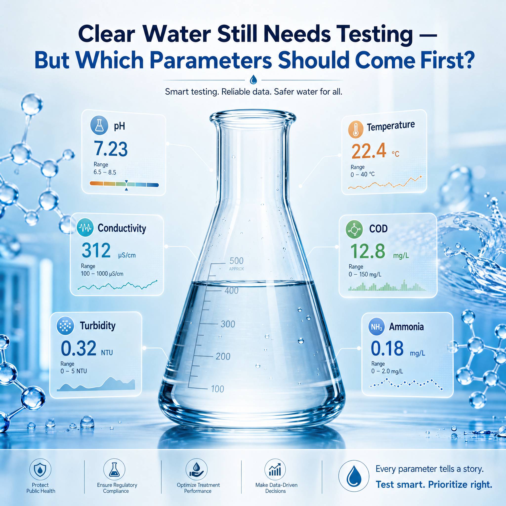 Clear Water Still Needs Testing — But Which Parameters Should Come First?