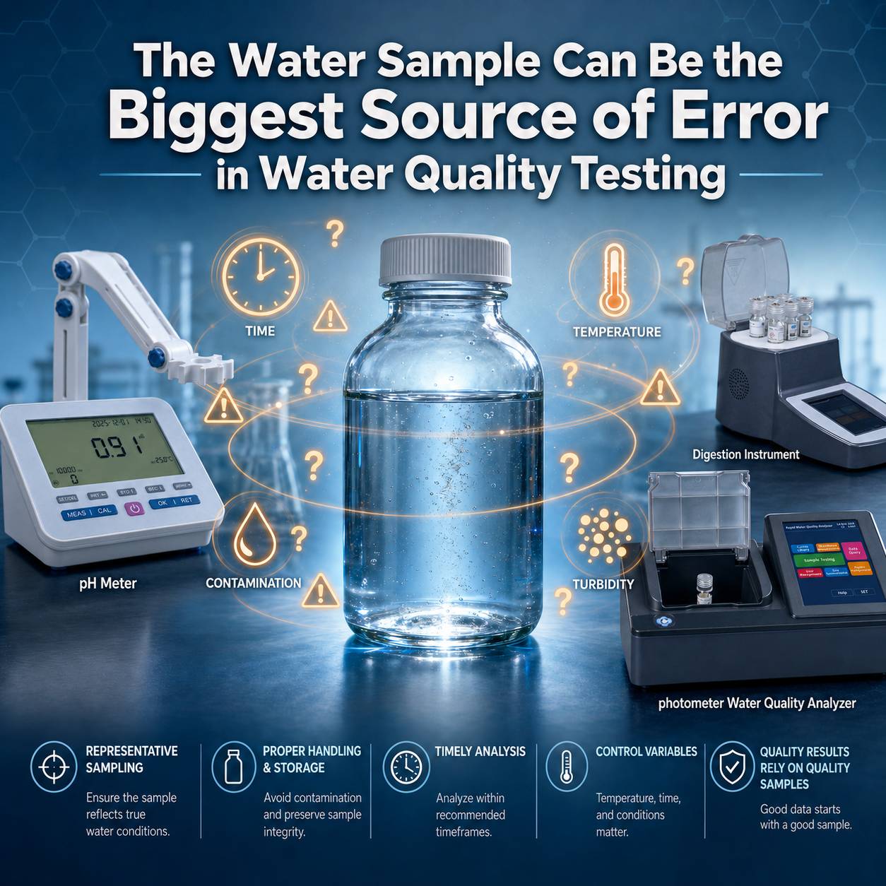 The Water Sample Can Be the Biggest Source of Error in Water Quality Testing