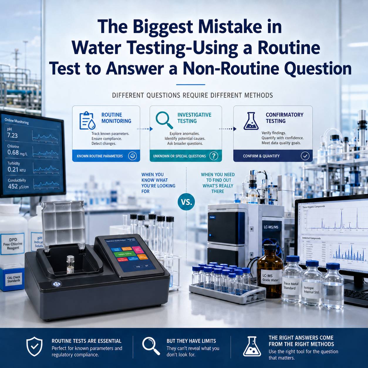 The Biggest Mistake in Water Testing: Using a Routine Test to Answer a Non-Routine Question
