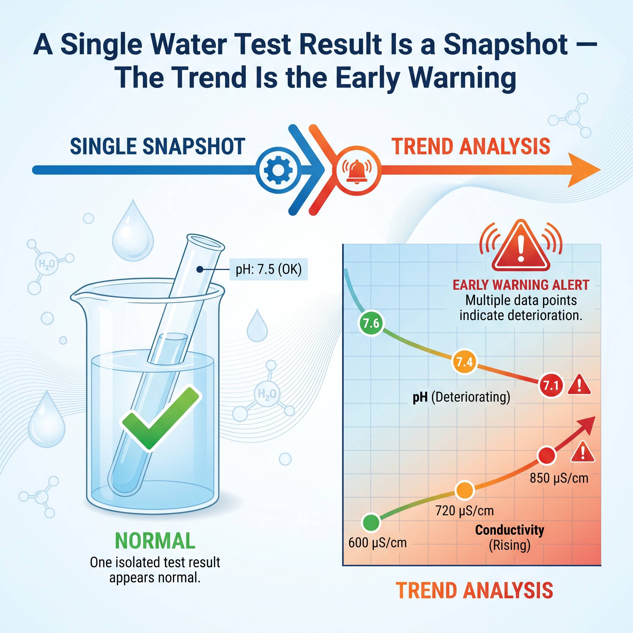 A Single Water Test Result Is a Snapshot — The Trend Is the Early Warning